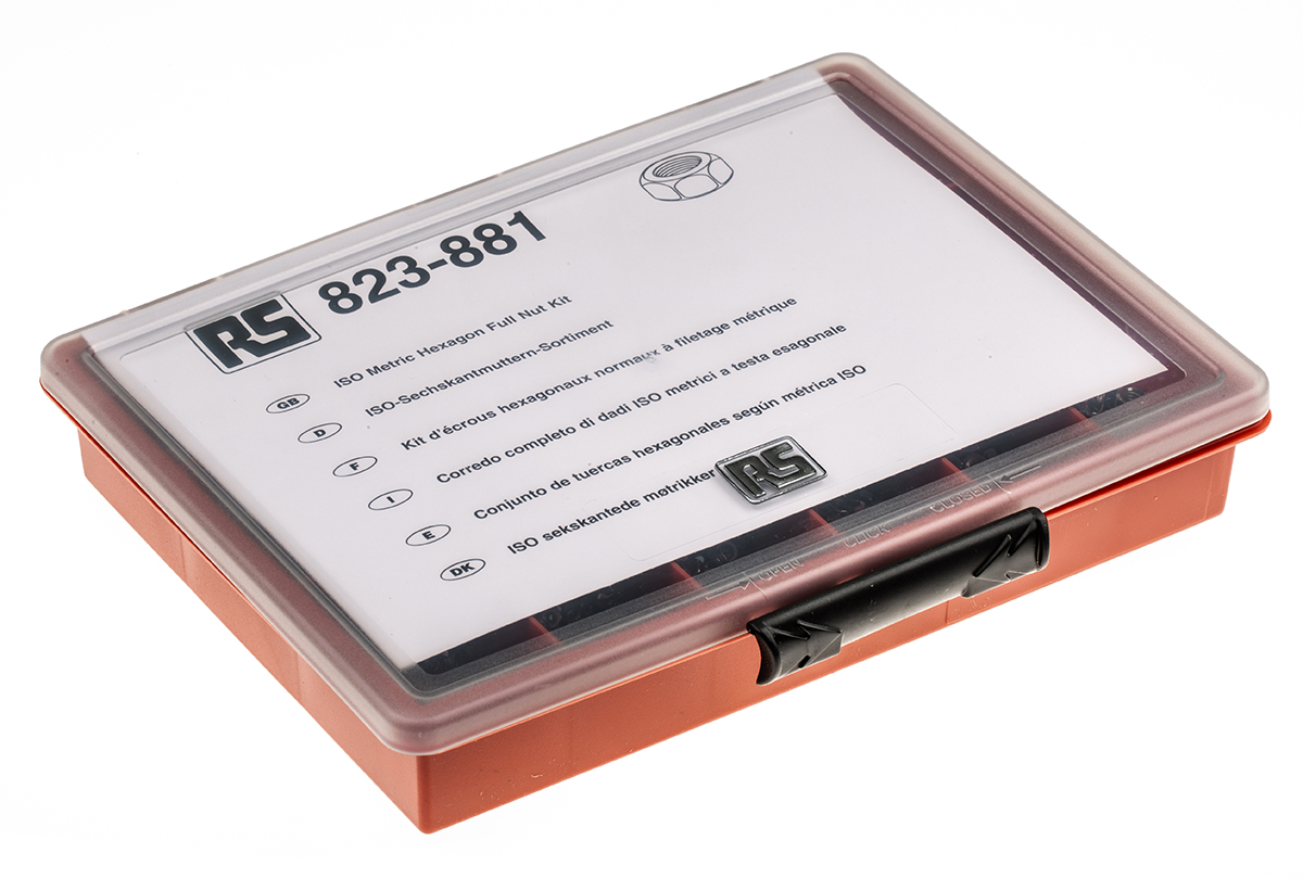 RS PRO Stainless Steel Hex Full Nuts Box, 2140 Pieces
