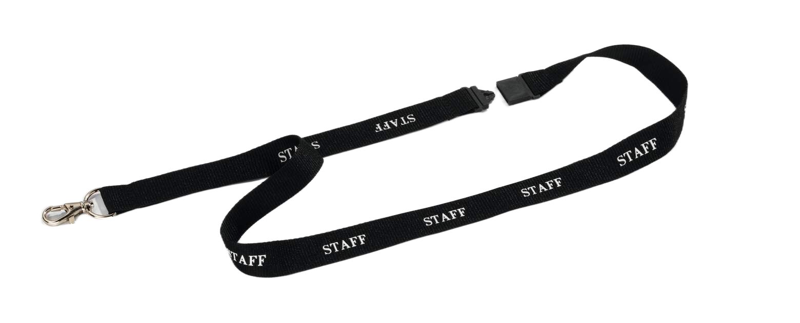 Durable Black Textile Lanyard Lanyard
