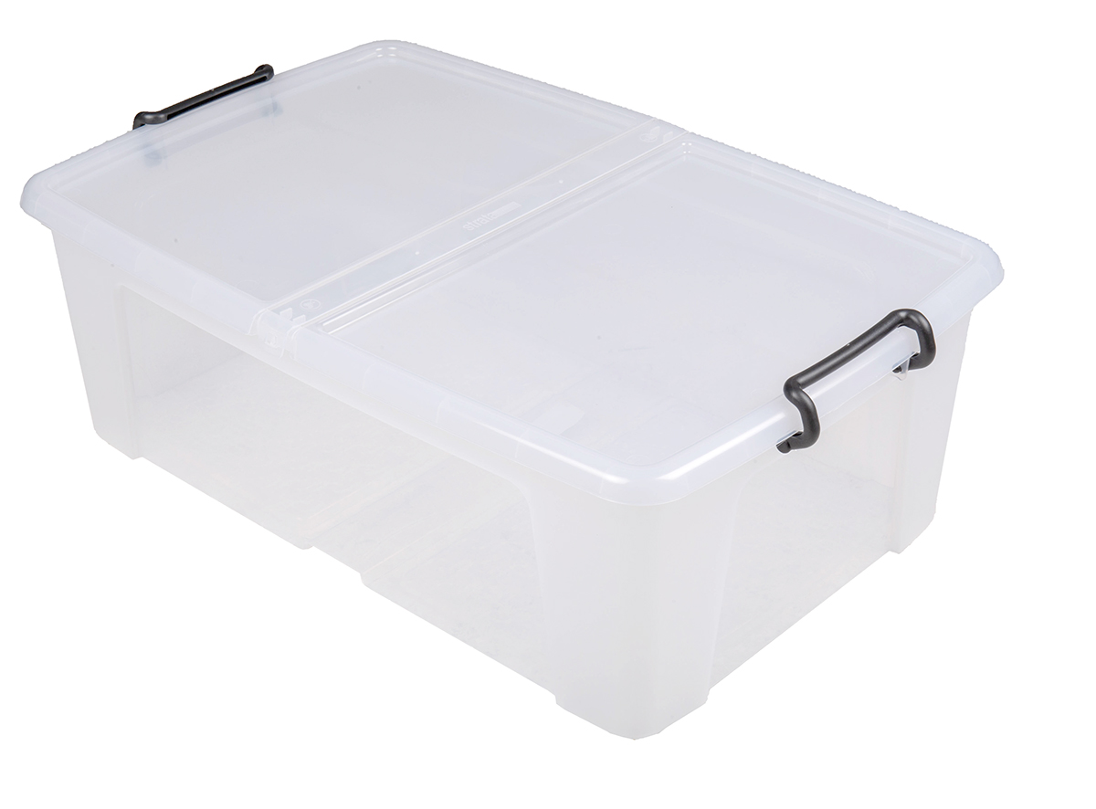 RS PRO 50L Transparent Polymer Storage Box, 230 mm x 450mm x 700 mm