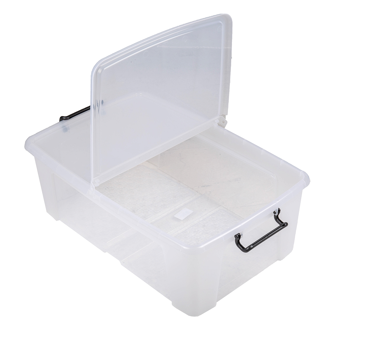 825-2338 RS PRO 50L Transparent Polymer Storage Box, 230 mm x 450mm x 700 mm