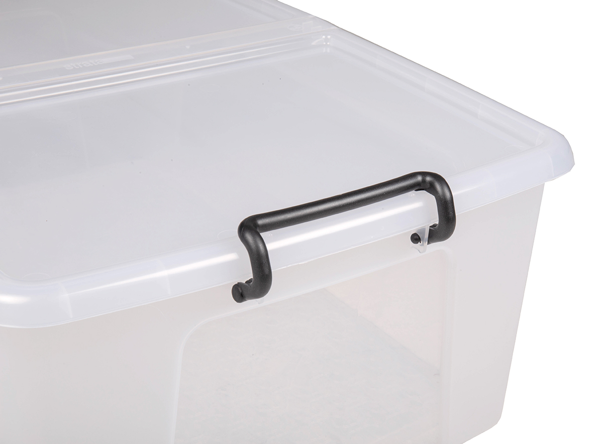 825-2338 RS PRO 50L Transparent Polymer Storage Box, 230 mm x 450mm x 700 mm