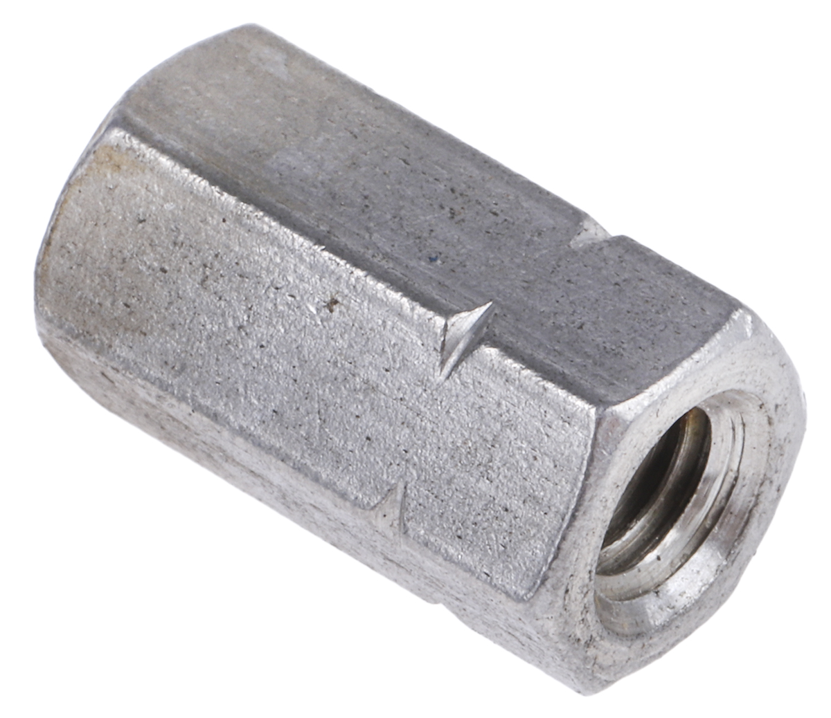 RS PRO 18 mm Plain Stainless Steel Coupling Nut, M6