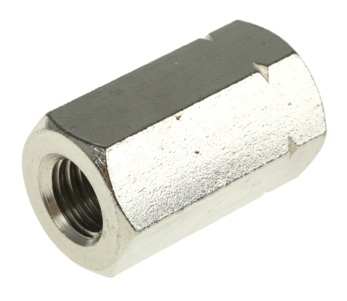 RS PRO 30 mm Plain Stainless Steel Coupling Nut, M10