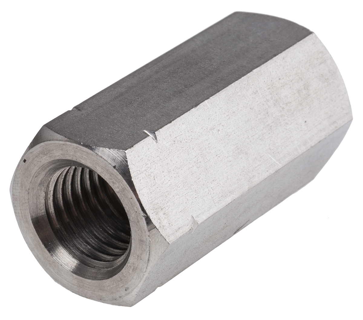 RS PRO 60 mm Plain Stainless Steel Coupling Nut, M20