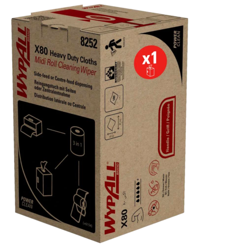 WYPALL WYPALL White Cellulose Cloths for Cleaning, Carton of 180 Per Pack, 31 cm x 31 cm, Repeat Use