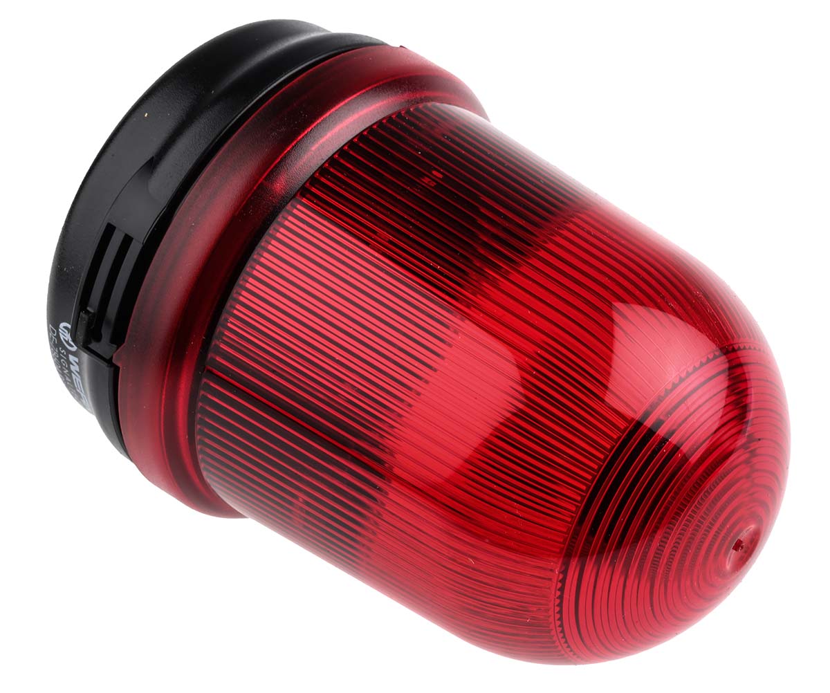 82610000 Werma BM 826 Series Red Steady Beacon 230V ac, Incandescent Bulb Base, IP65