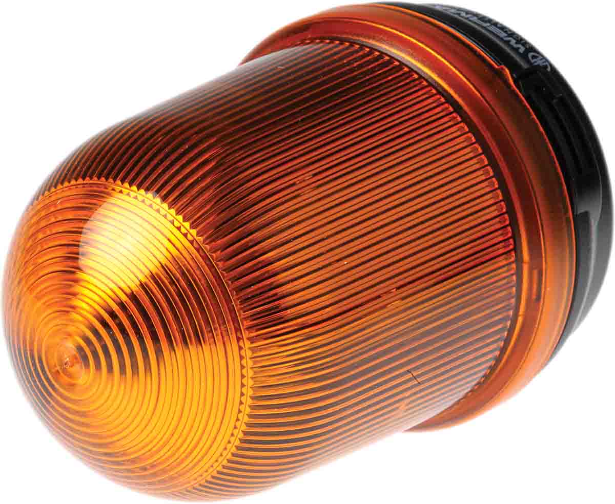82630000 Werma BM 826 Series Yellow Steady Beacon 24V ac/dc, Incandescent Bulb Tube, Bracket, Base, IP65