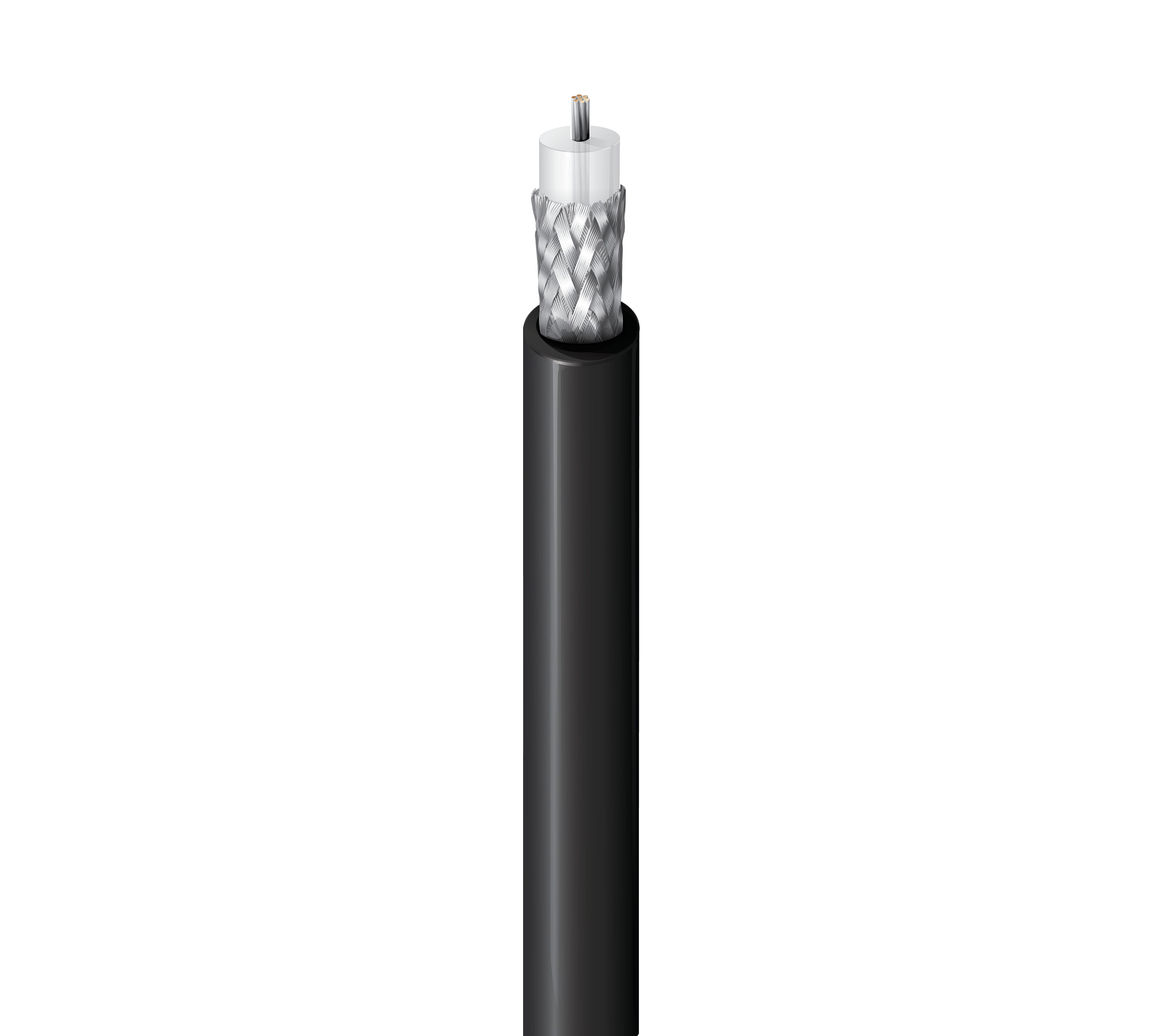 Belden 8262 Series, 152.4 m, RG58C/U Coaxial Coaxial Cable 50 Ω, Black, Unterminated