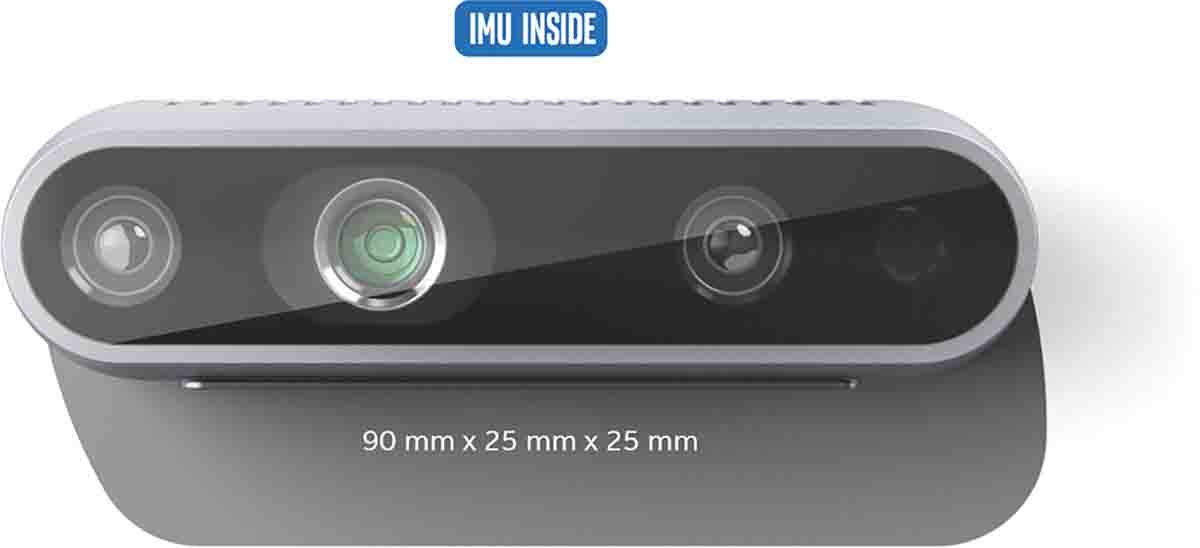 82635d435idk5p RealSense D435I Depth Camera, 0.105 m, 20 m Max Range
