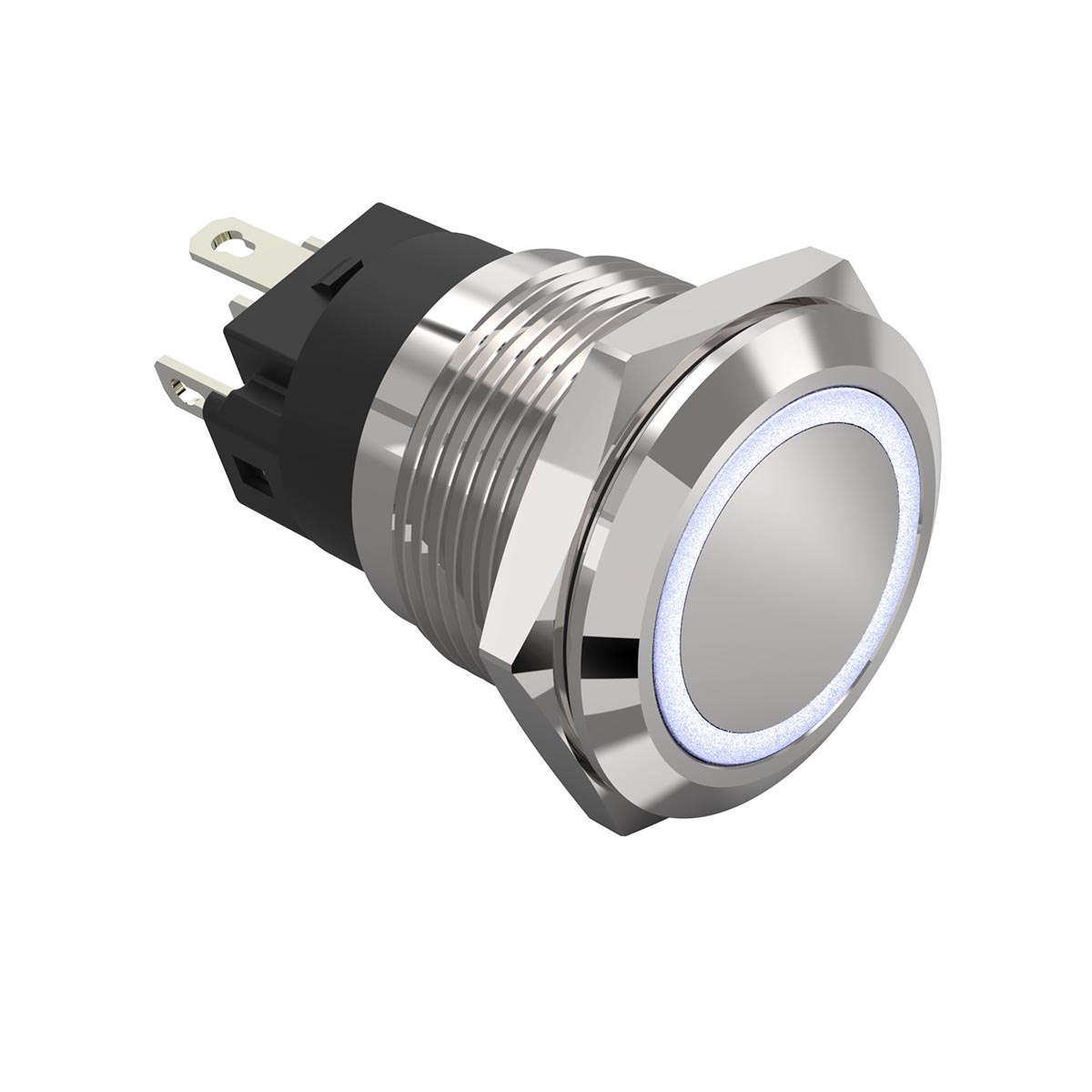 82-5151-1154 EAO 82 Series Illuminated Push Button Switch, Momentary, Panel, 19 mm Cutout, SPDT, White LED, IP65, IP67, 240 V dc 240