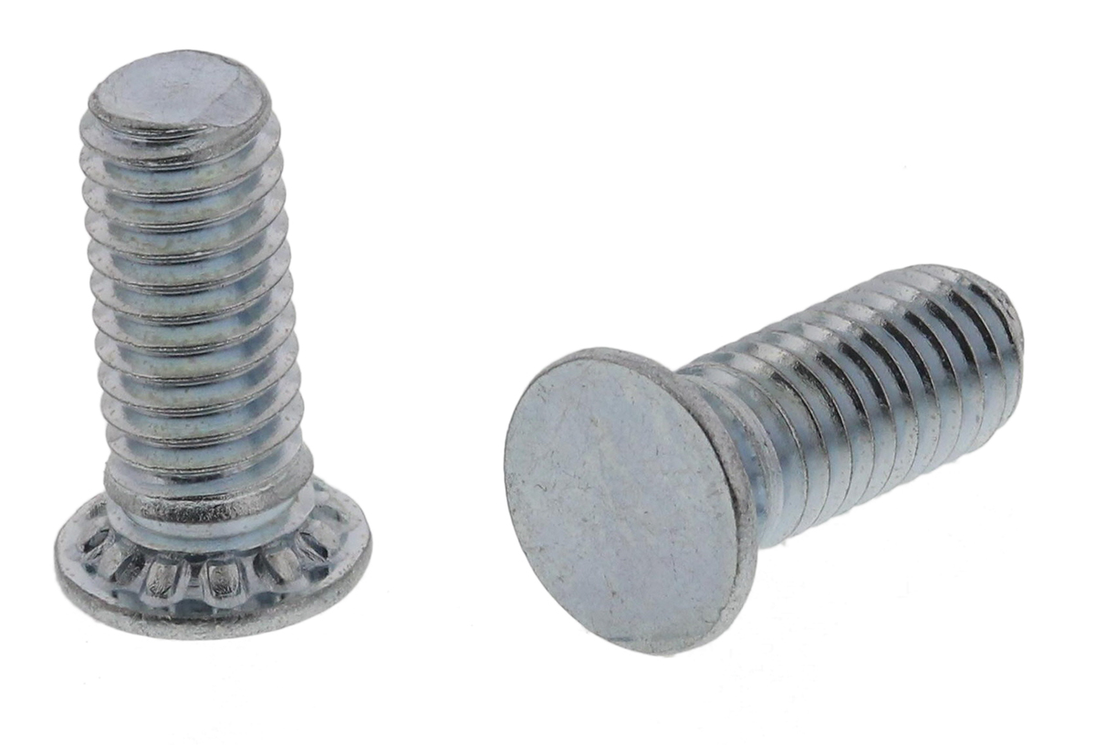 RS PRO Steel Passivated Zinc Plated Self-Clinching Stud, length-8 mm