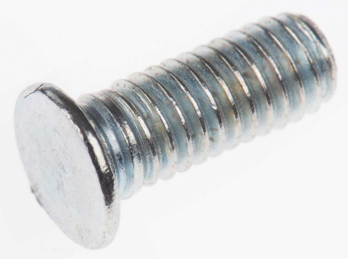 827-338 RS PRO Steel Passivated Zinc Plated Self-Clinching Stud, length-8 mm