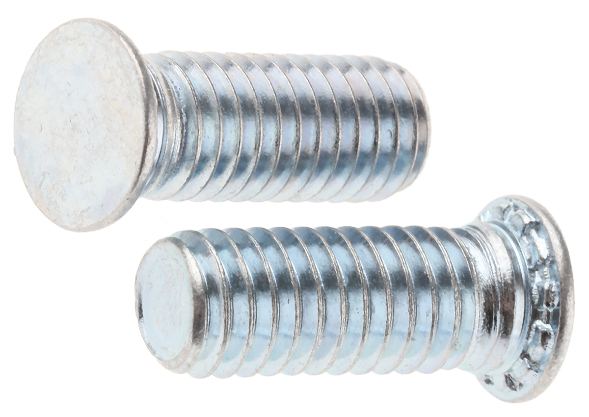 RS PRO Steel Passivated Zinc Plated Self-Clinching Stud, length-16 mm