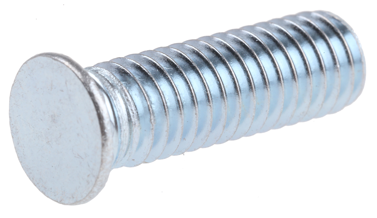 827-445 RS PRO Steel Passivated Zinc Plated Self-Clinching Stud, length-1.6 mm