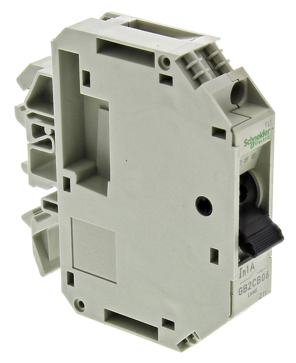 Schneider Electric 1A 1P Pole Thermal Magnetic Circuit Breaker, 277 V ac, 415 V ac GB2