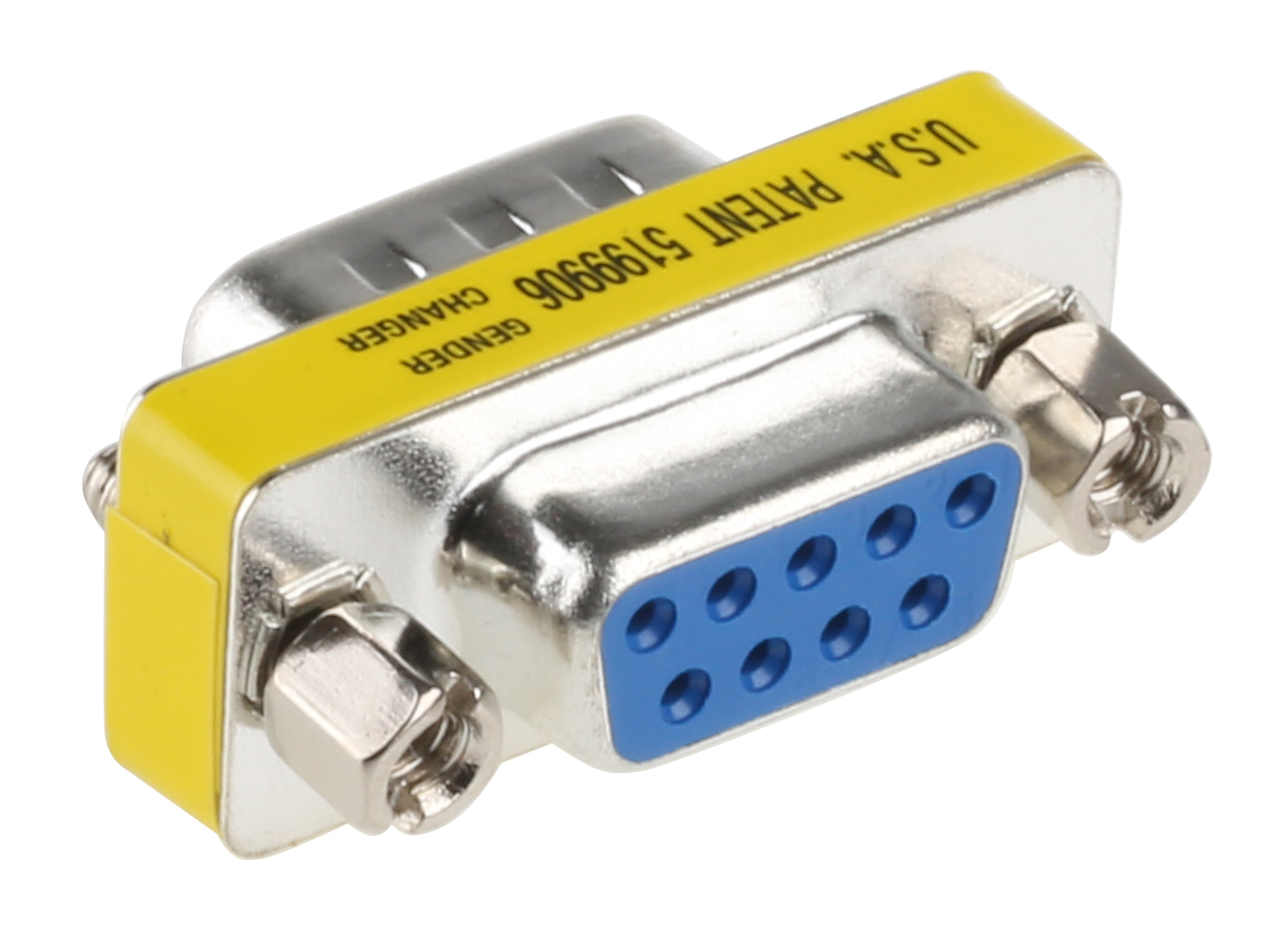 828-274 RS PRO D-Sub Adapter 9-Way D-Sub to Male Male 9-Way D-Sub Female Female