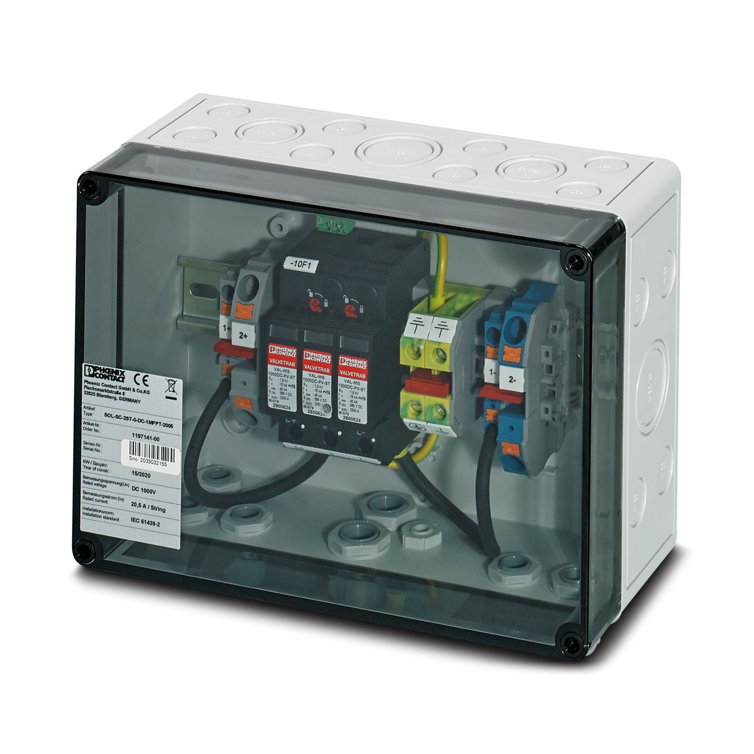 Phoenix Contact Surge Protector, 41A, 1000V dc