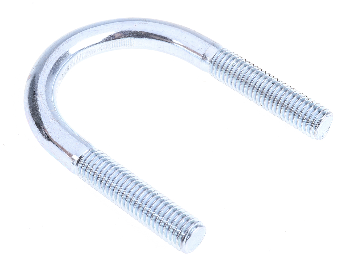 RS PRO 45 mm Bright Zinc 40 mm Steel U-Bolt