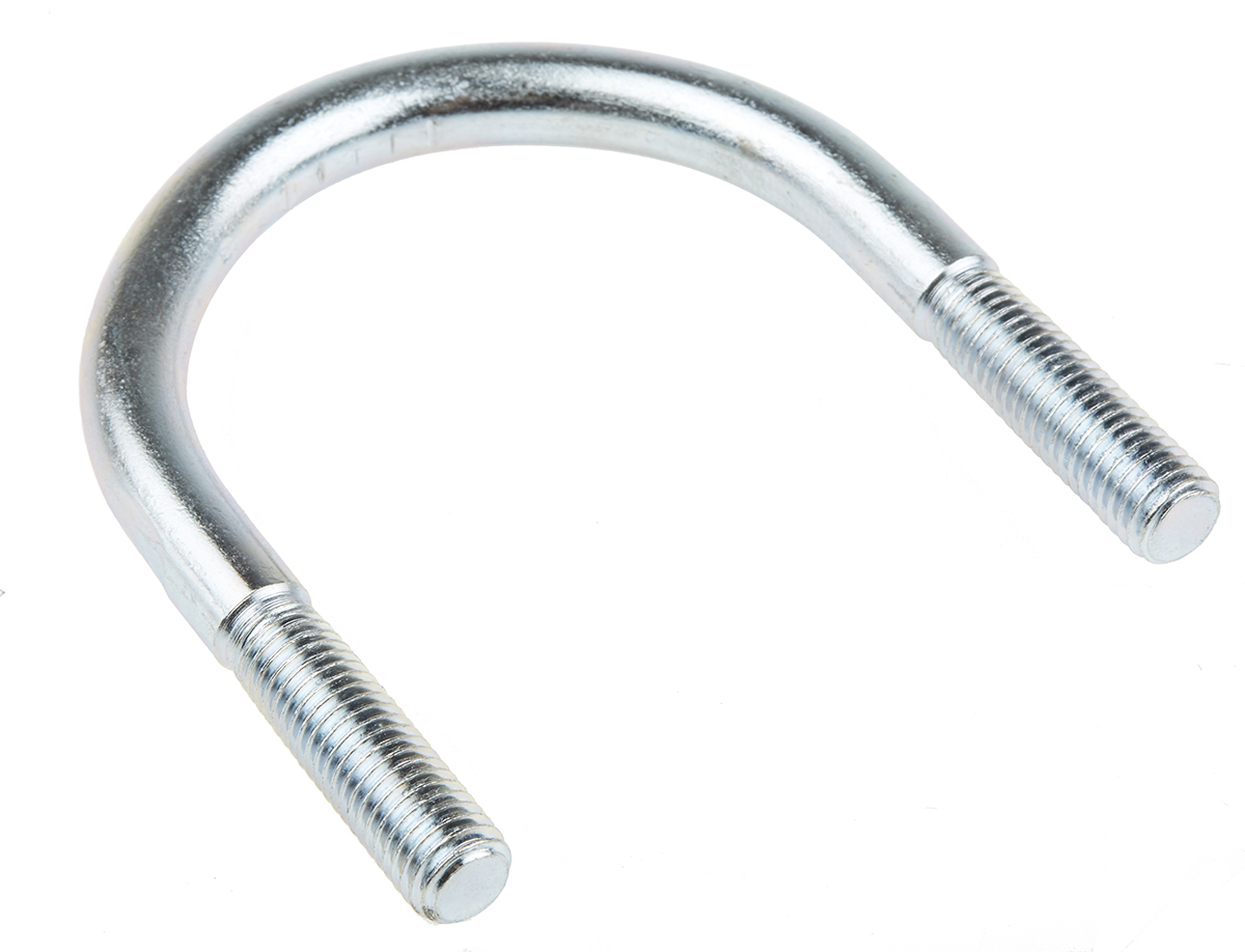 829-974 RS PRO 75 mm Bright Zinc 40 mm Steel U-Bolt