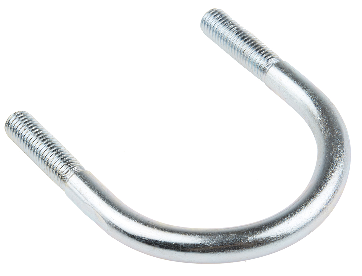 829-974 RS PRO 75 mm Bright Zinc 40 mm Steel U-Bolt