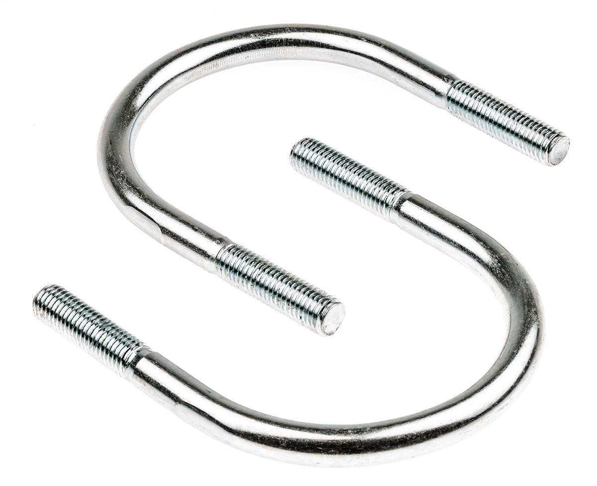 RS PRO 90 mm Bright Zinc 40 mm Steel U-Bolt