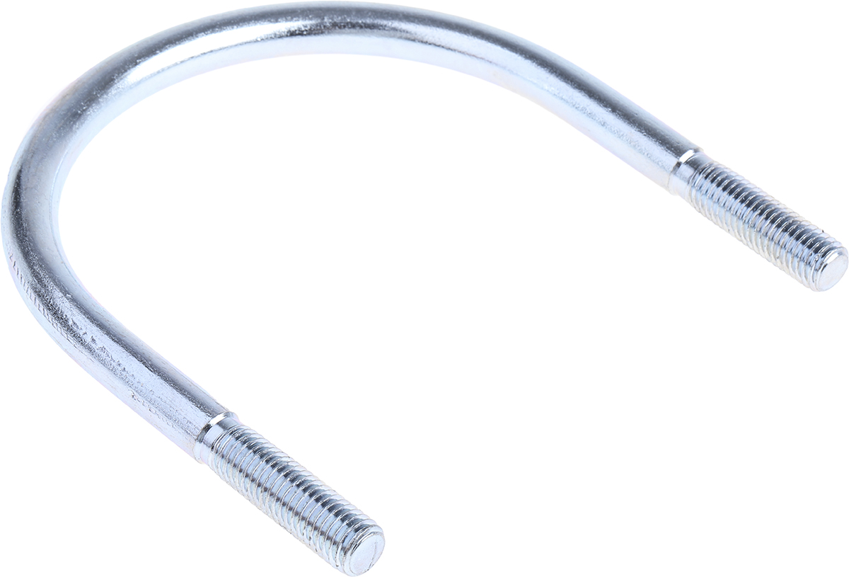 RS PRO 114 mm Bright Zinc 40 mm Steel U-Bolt