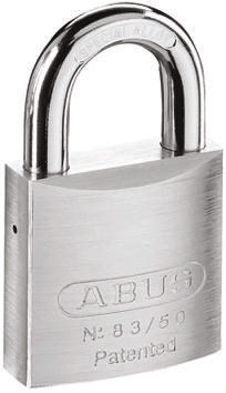 ABUS Keyed Steel Heavy Duty Padlock Weatherproof, 10 mm Shackle, 48 mm Body