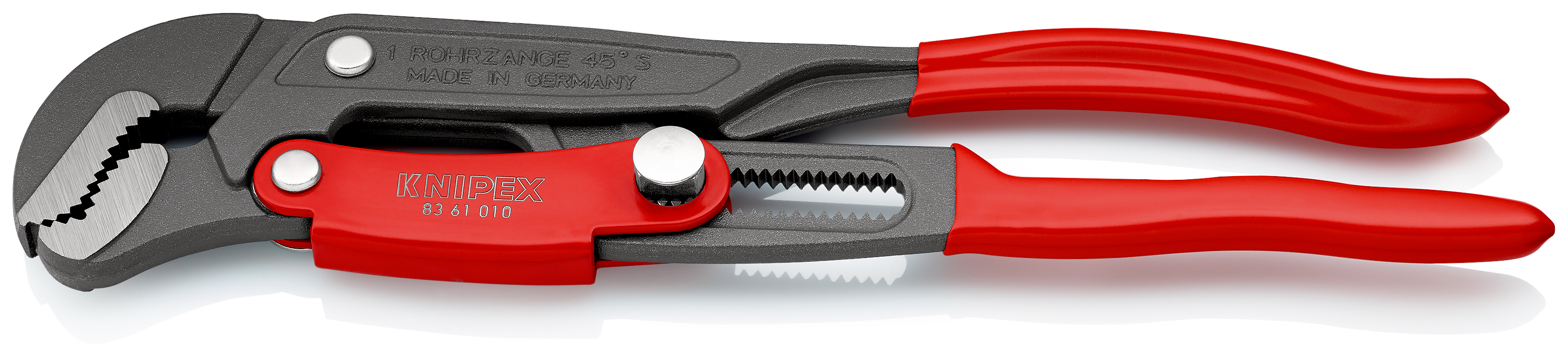 Knipex Pipe Wrench, 330 mm Overall, 42 mm Jaw Capacity, Plastic Handle VDE/1000V Approved
