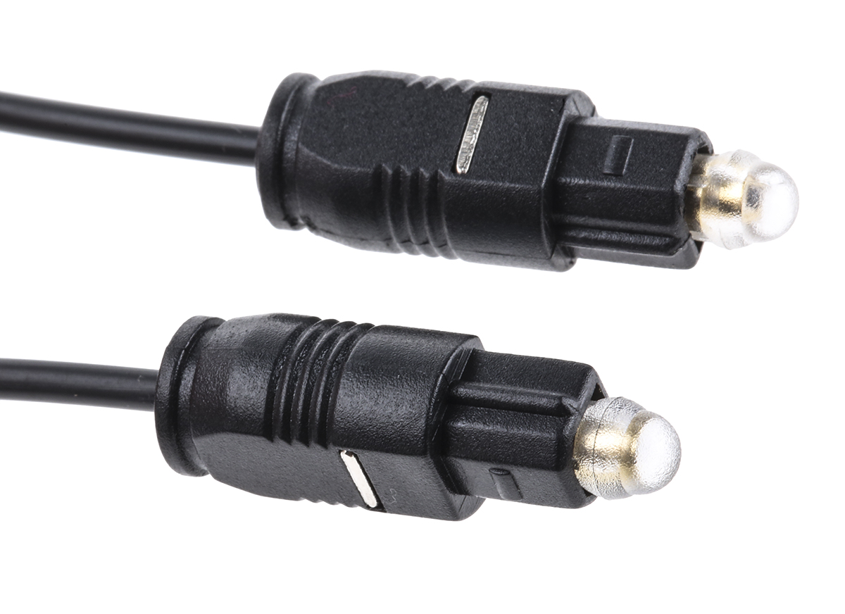 RS PRO Toslink Connector to Optical Audio Cable, 2.5 m