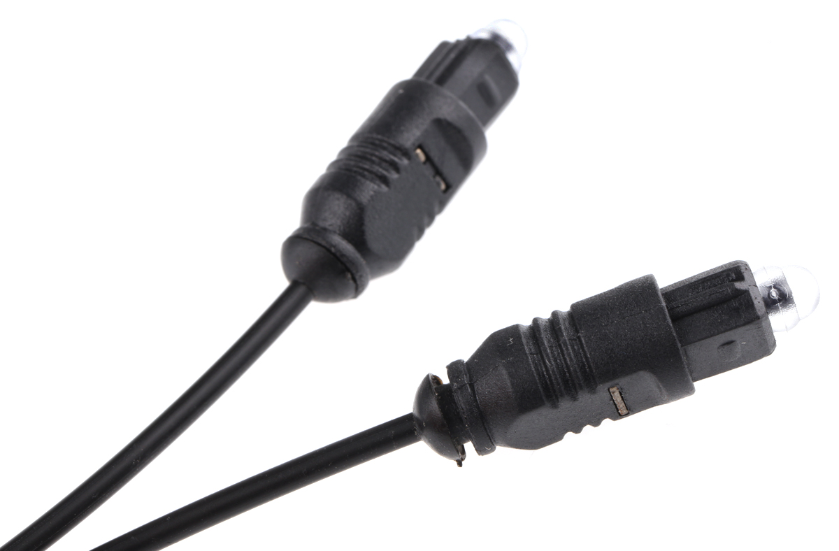 RS PRO Toslink Connector to Optical Audio Cable, 2.5 m