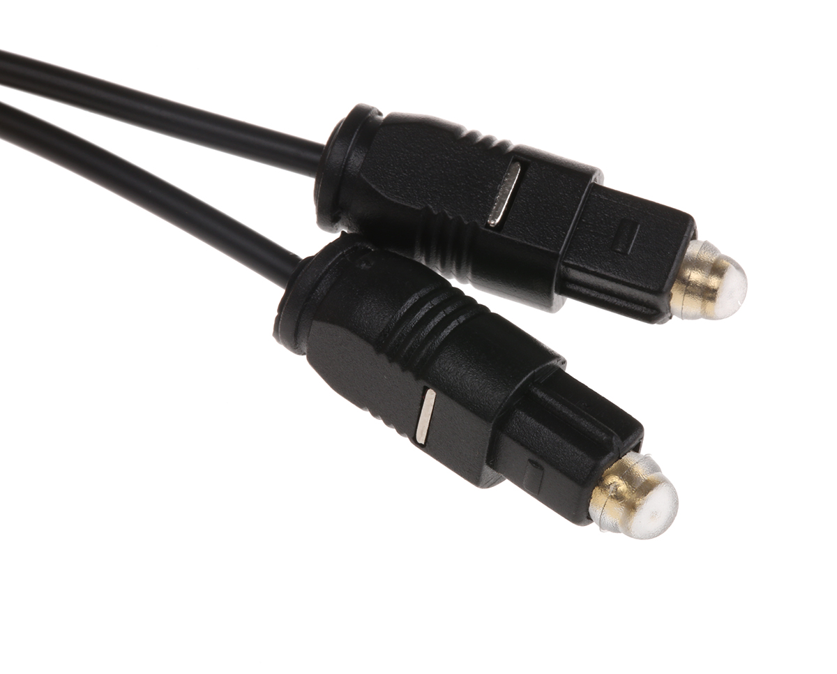 830-0086 RS PRO Toslink Connector to Optical Audio Cable, 2.5 m
