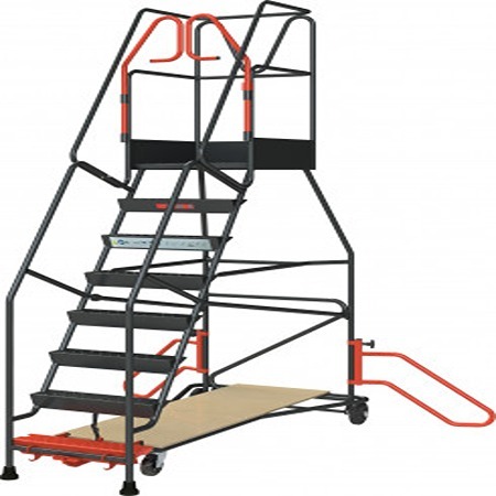 FIMM Steel 8 steps Step Ladder, 1850mm platform height, 1735 mm open length