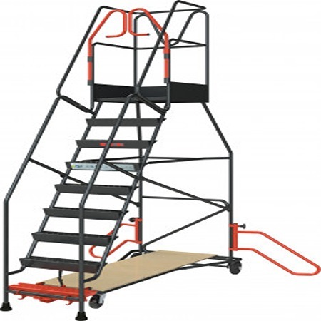 FIMM 9 steps Step Ladder, 2080mm platform height, 1850 mm open length