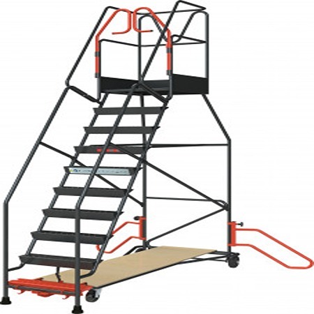 FIMM Steel 10 steps Step Ladder, 2310mm platform height, 1970 mm open length