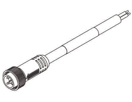 403000p02m050 Brad 5m Power Cable Assembly, 3POS Circular to Unterminated, 3 A, 60 V