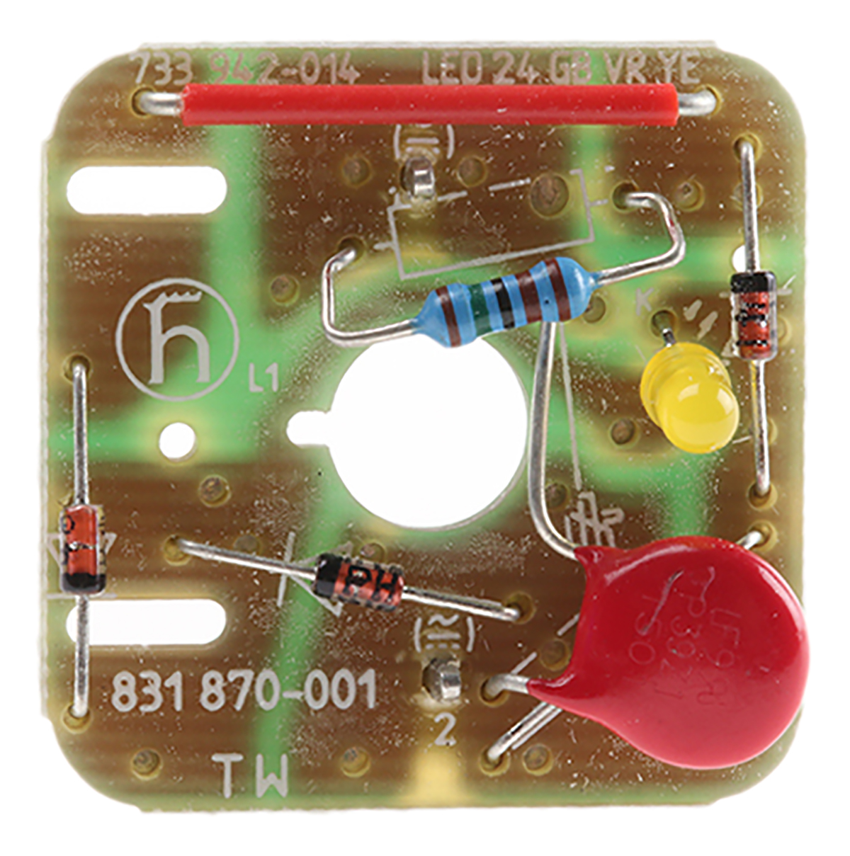 Hirschmann LED Rectifier (Yellow) IP65 for use with GDM Series Rectangular Connector
