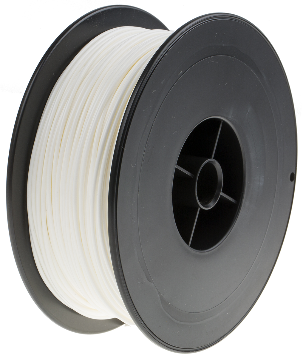 RS PRO 1.75 mm White PLA 3D Printer Filament, 300 g