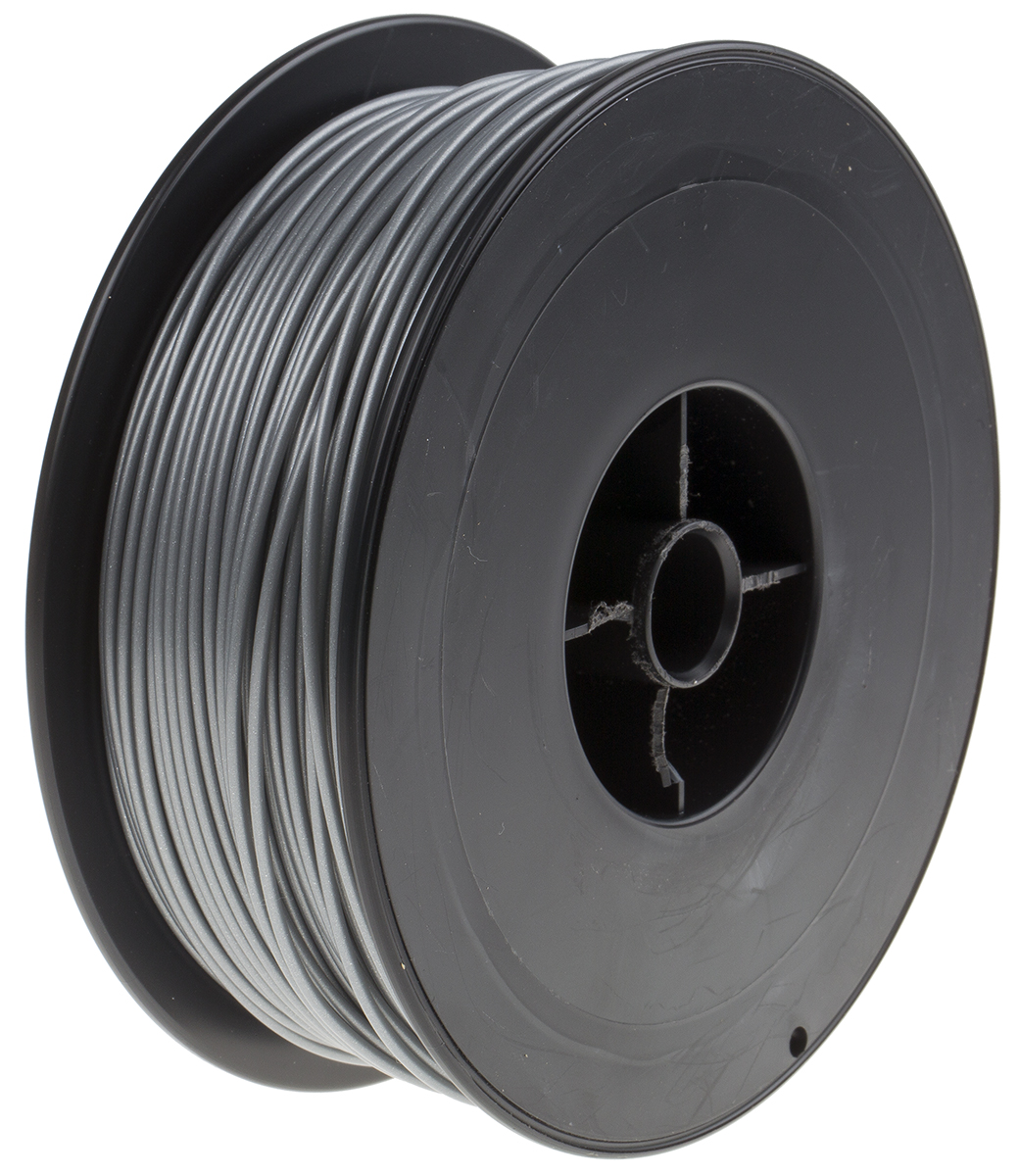 RS PRO 1.75 mm Silver PLA 3D Printer Filament, 300 g