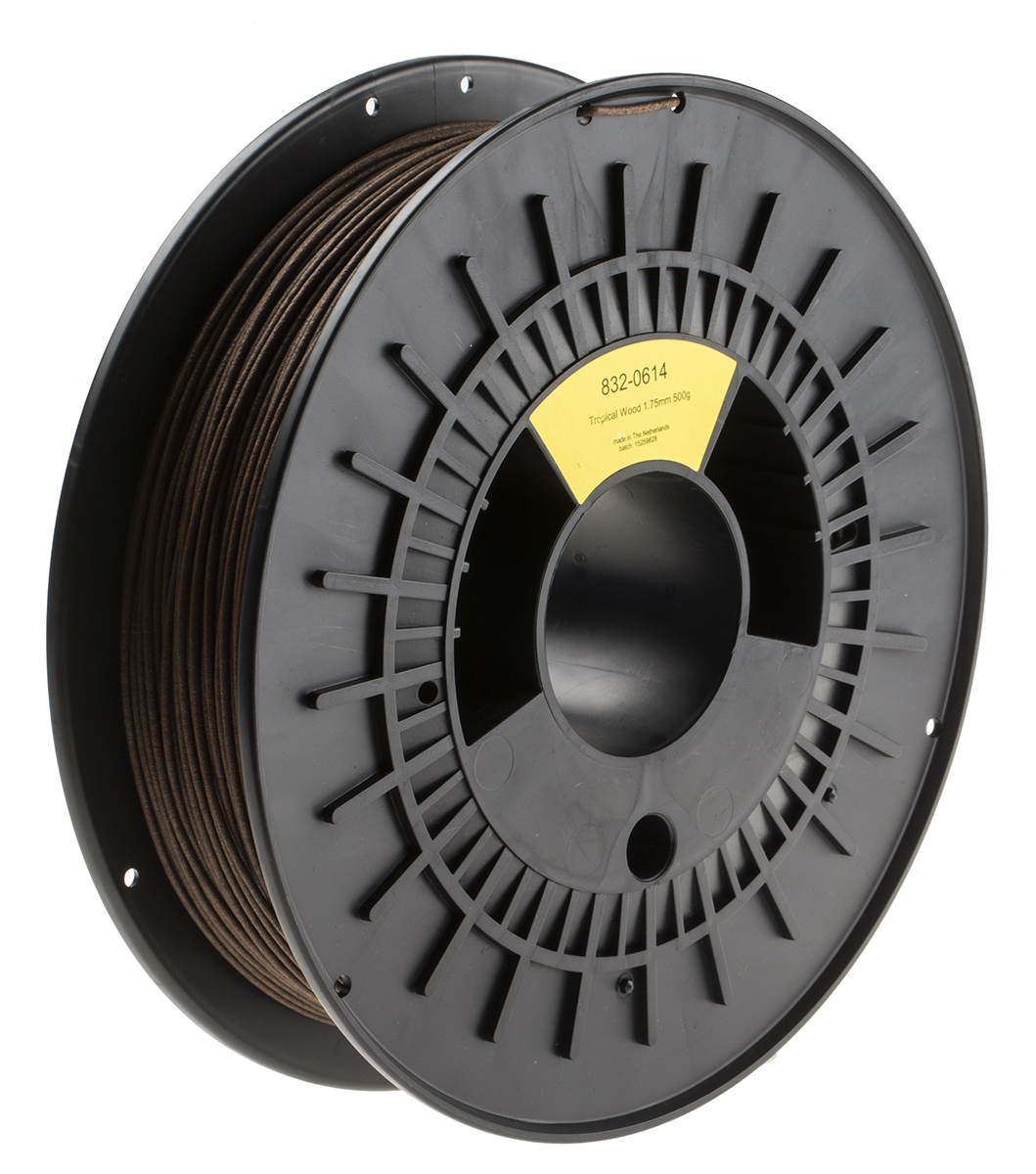 RS PRO 1.75 mm Wood Wood 3D Printer Filament, 500 g