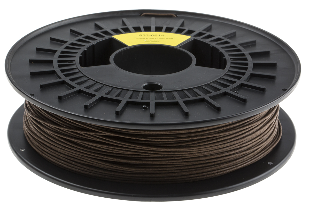 832-0614 RS PRO 1.75 mm Wood Wood 3D Printer Filament, 500 g
