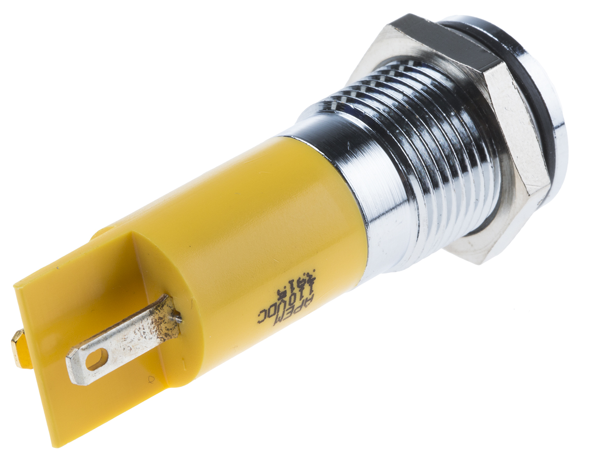 833-2891 RS PRO Yellow Panel Mount Indicator, 110V dc, IP67