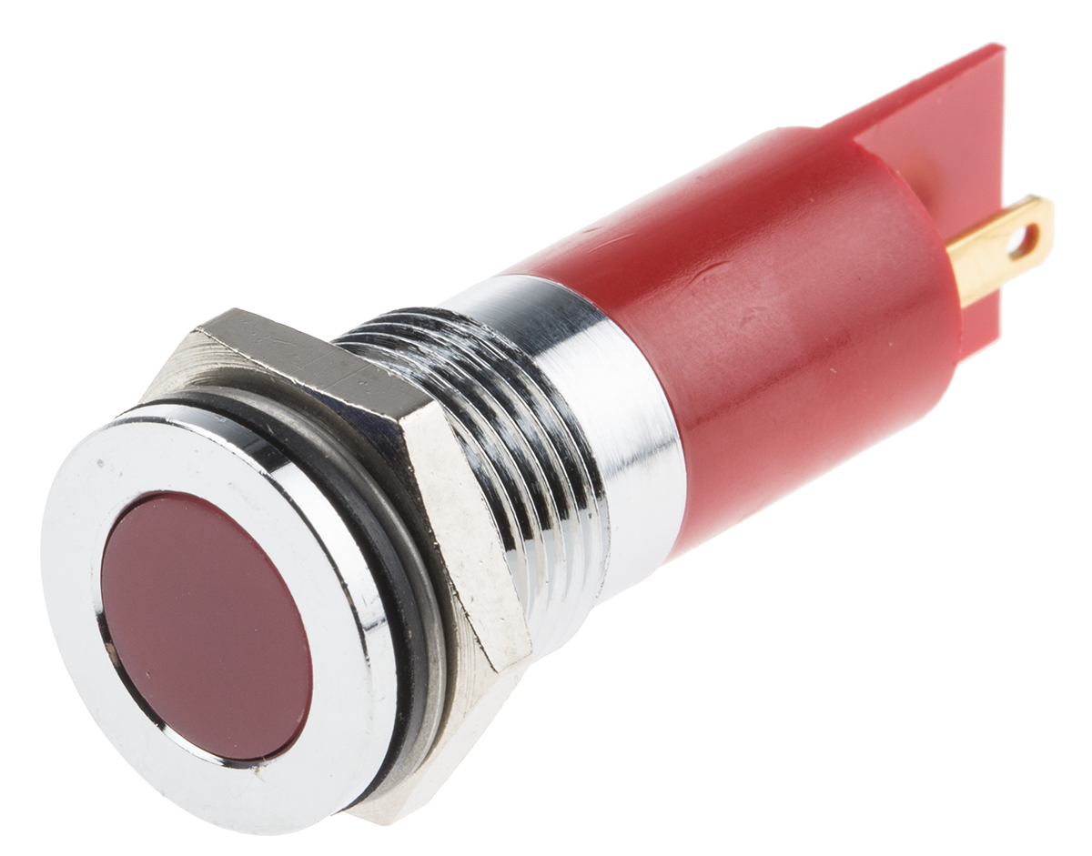 RS PRO Red Panel Mount Indicator, 110V dc, IP67