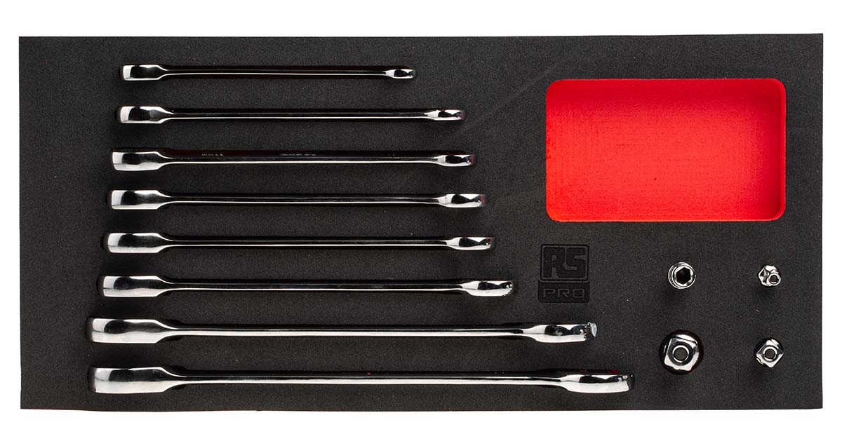 RS PRO 12-Piece Spanner Set, 8 To 19 mm, Steel