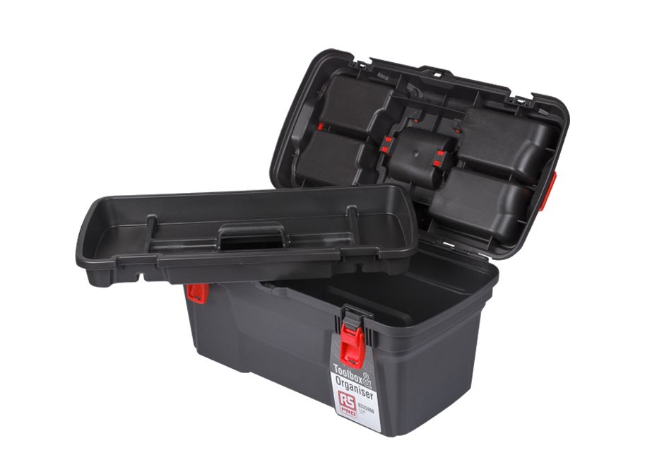 833-5988 RS PRO Plastic Tool Box 263 mm 494 mm 250mm