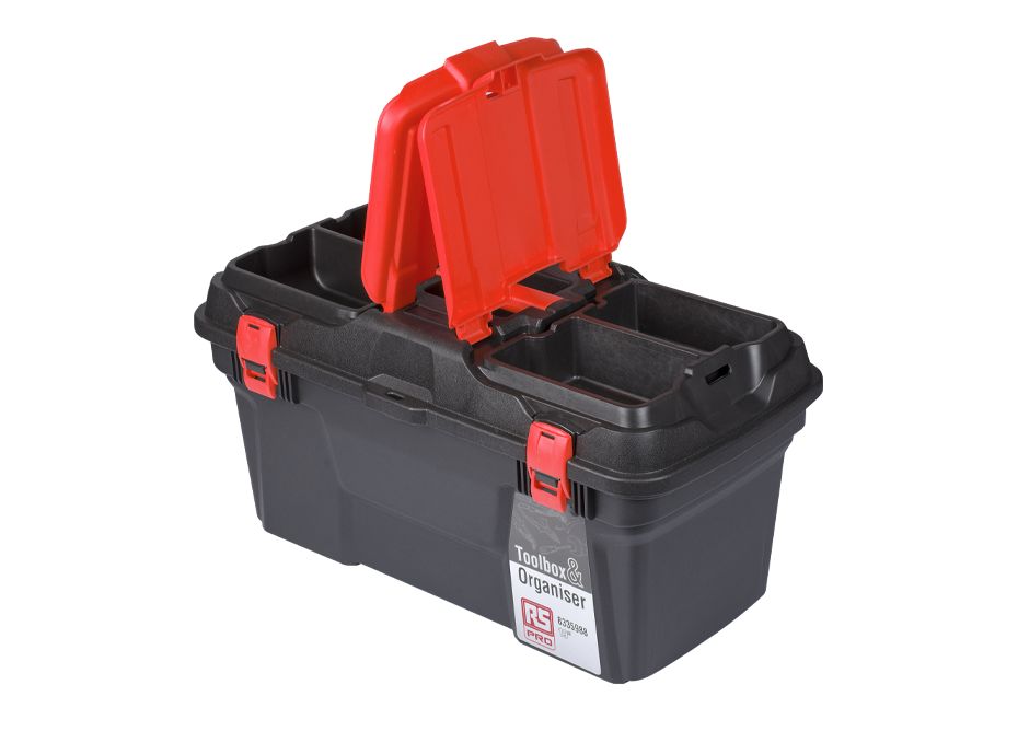833-5988 RS PRO Plastic Tool Box 263 mm 494 mm 250mm