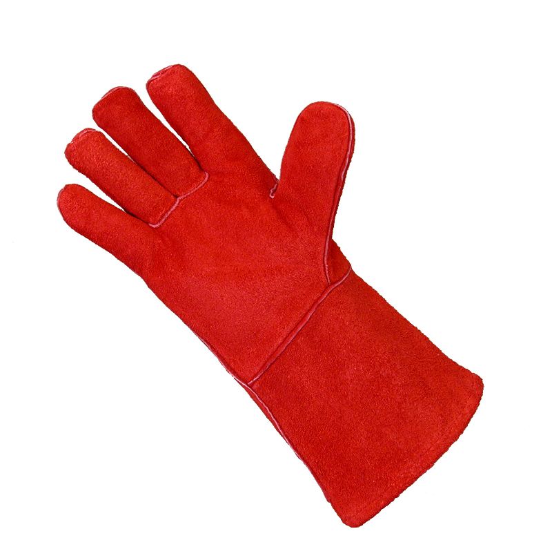 Liscombe Red Leather Welding Gloves, Size 9