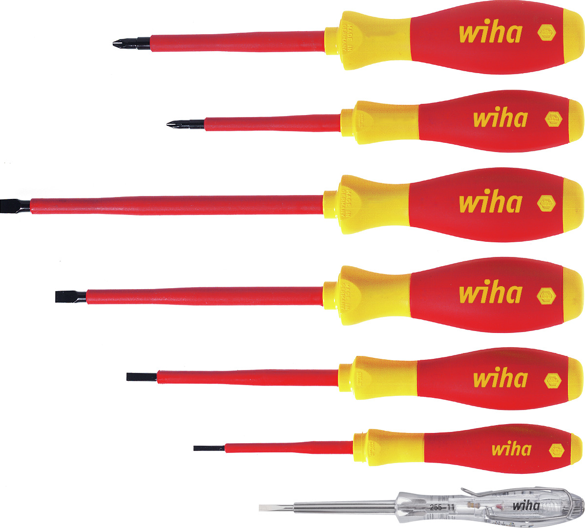 Wiha Phillips, Slotted Soft Finish Electric, 7-Piece