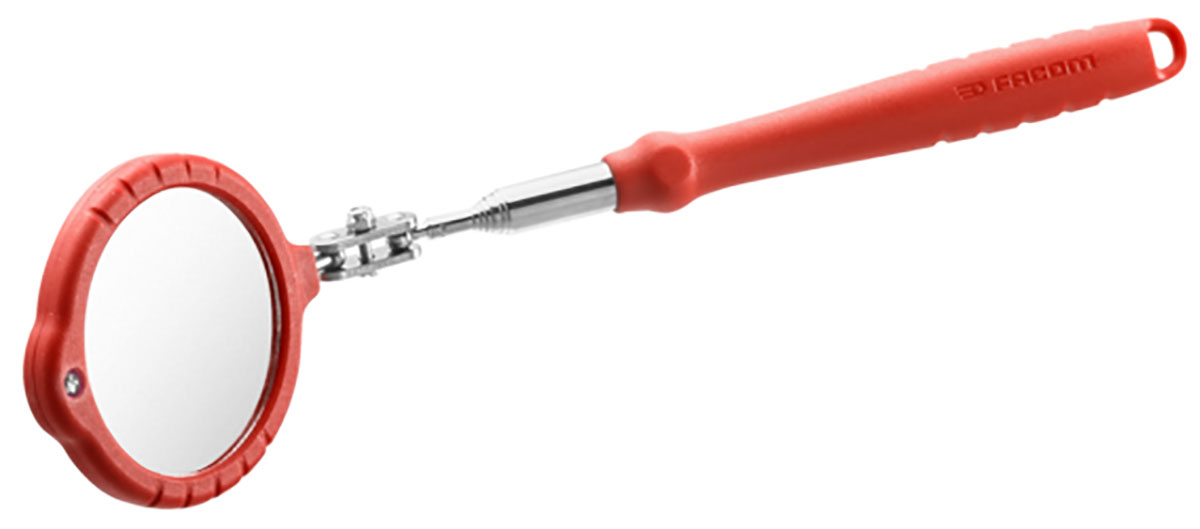 Facom Inspection Mirror Probe, 55 mm mirror dia. Adjustable Illuminated Telescopic