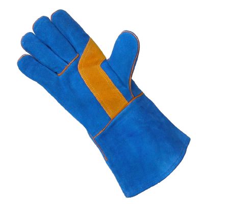 Liscombe Blue Leather Welding Gloves, Size 9