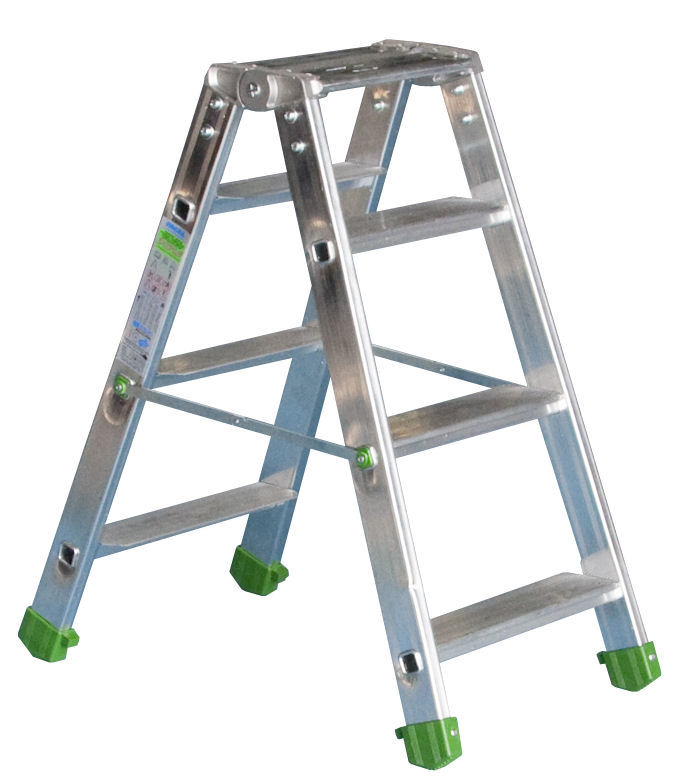 FIMM Aluminium 4 steps Step Ladder, 800mm platform height